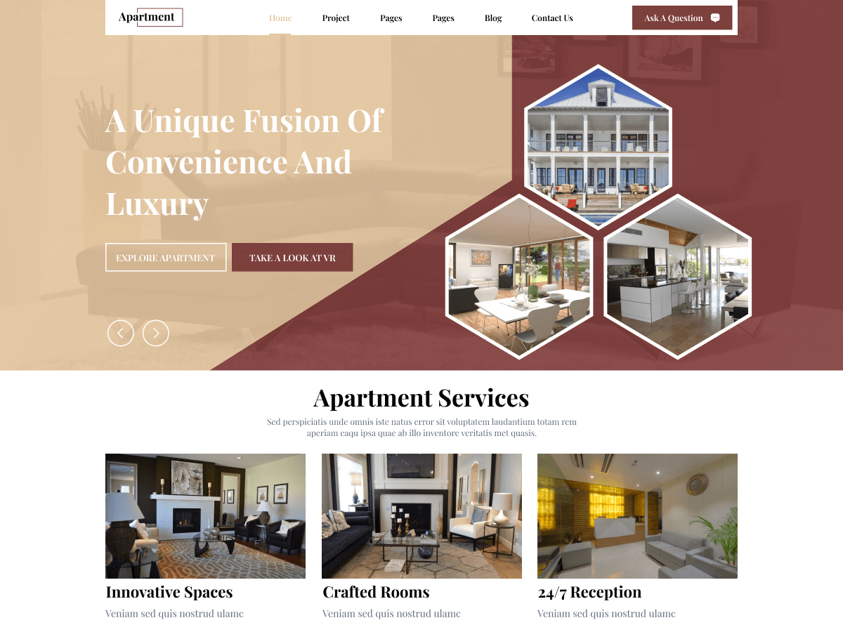 Apartment Rental Services theme screenshot