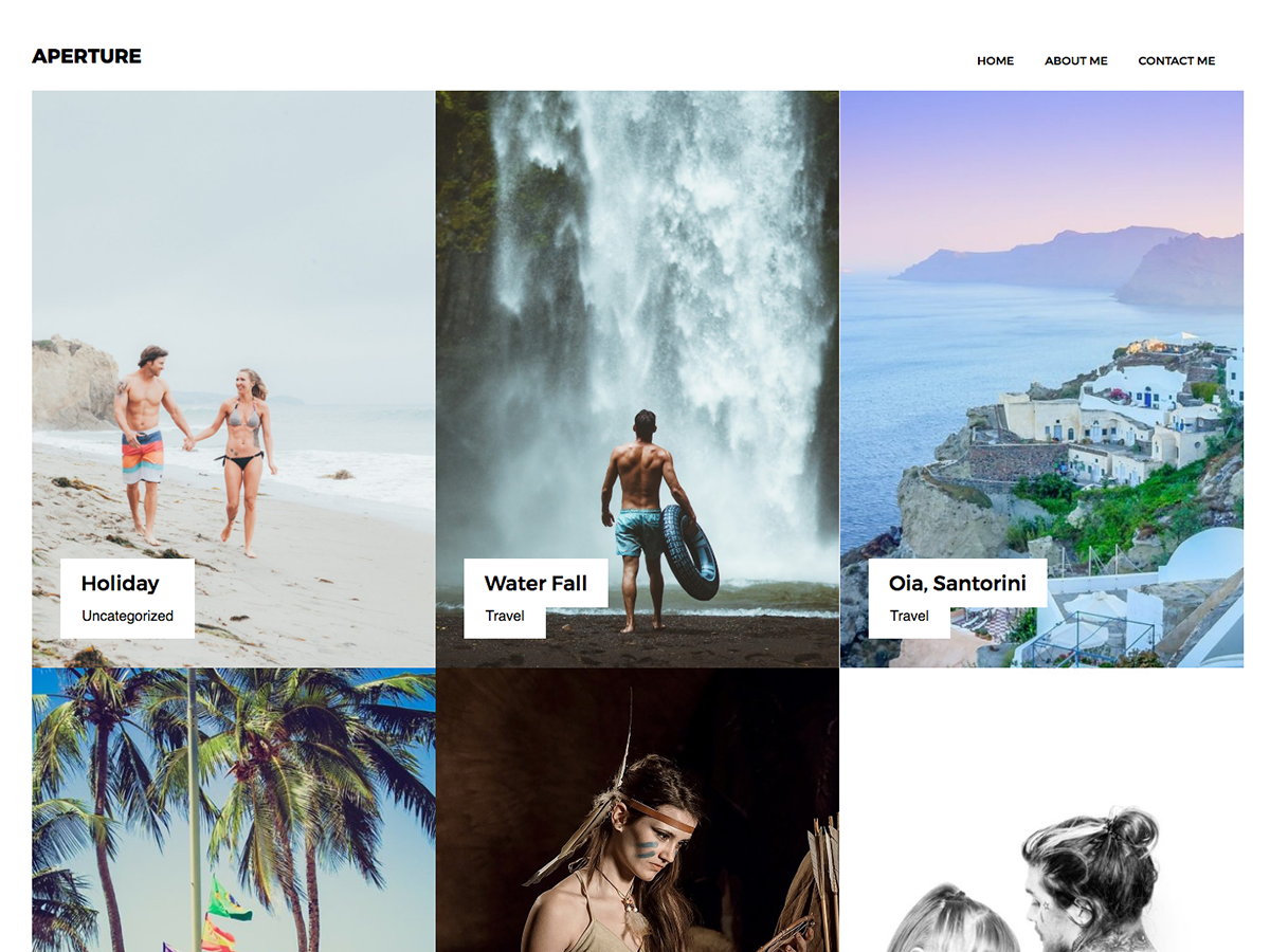 Aperture Portfolio theme screenshot