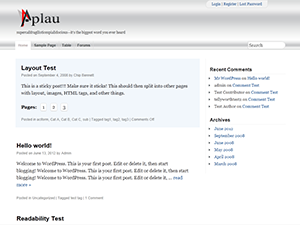Aplau theme screenshot
