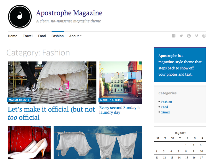 Apostrophe theme screenshot