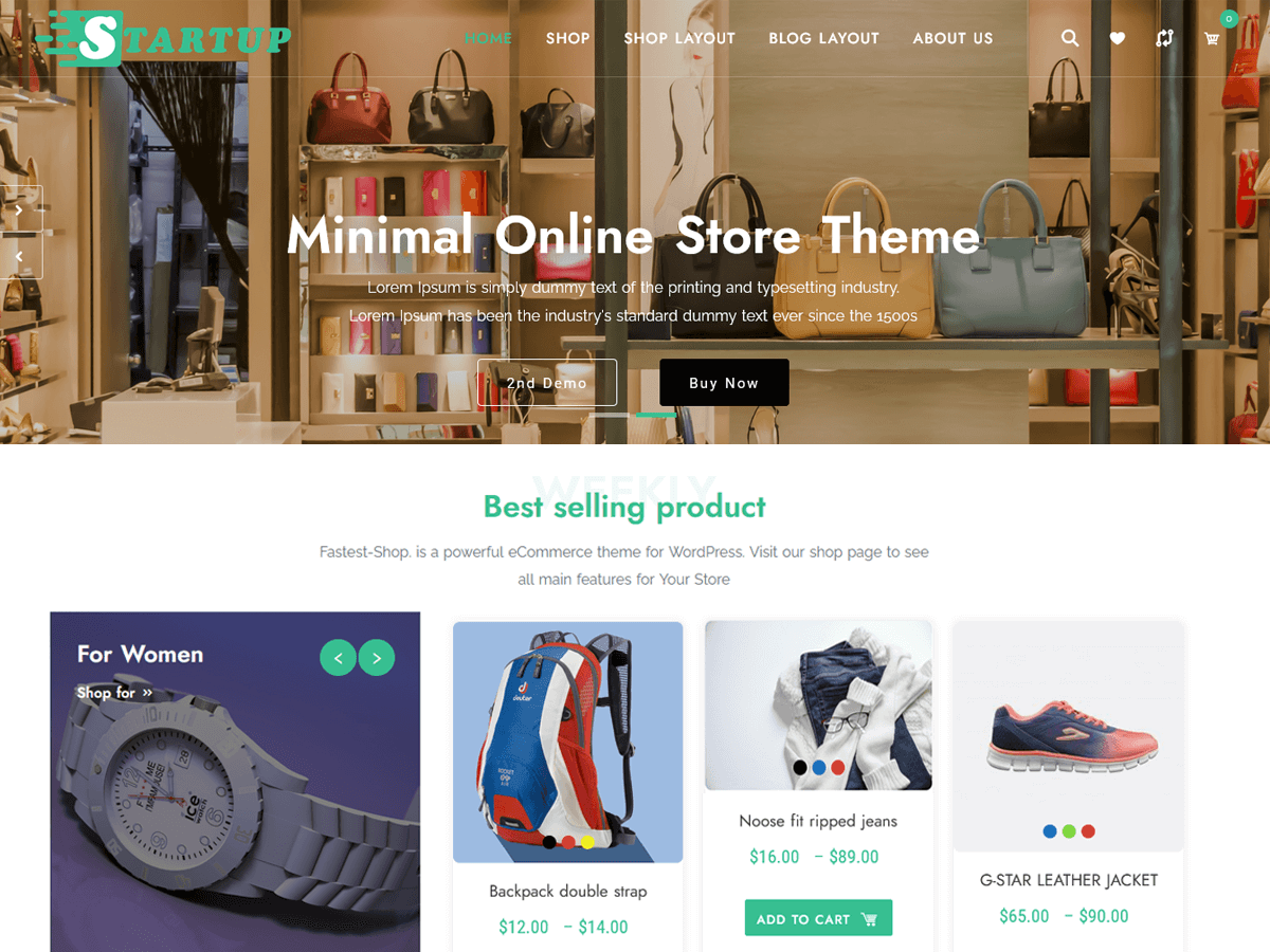 Apparel Store theme screenshot