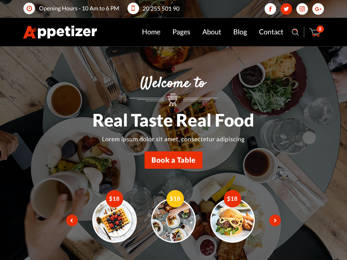 Appetizer theme screenshot