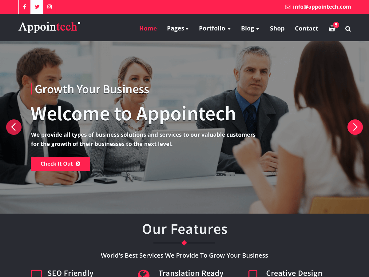 Appointech theme screenshot