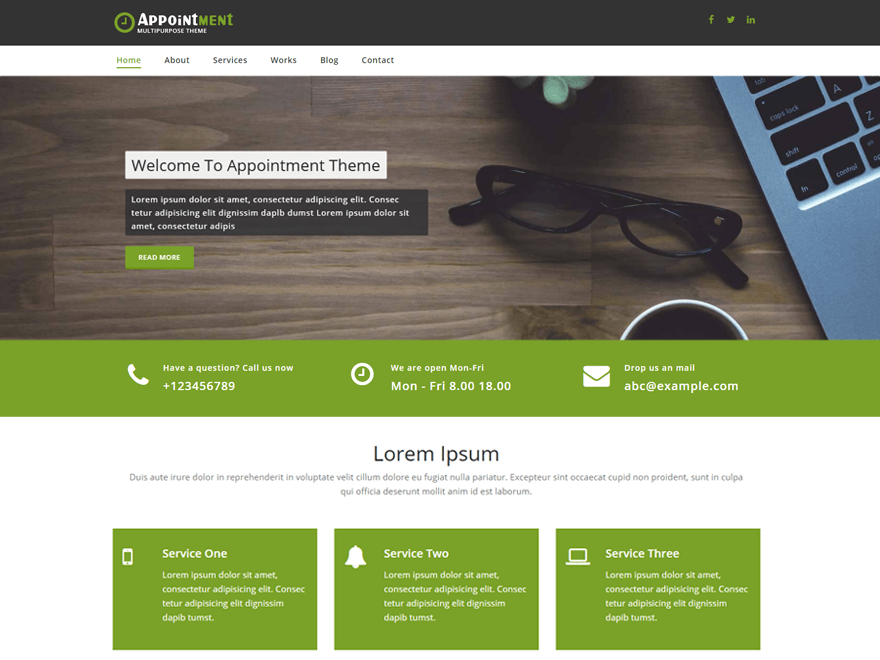 Appointment Green theme screenshot