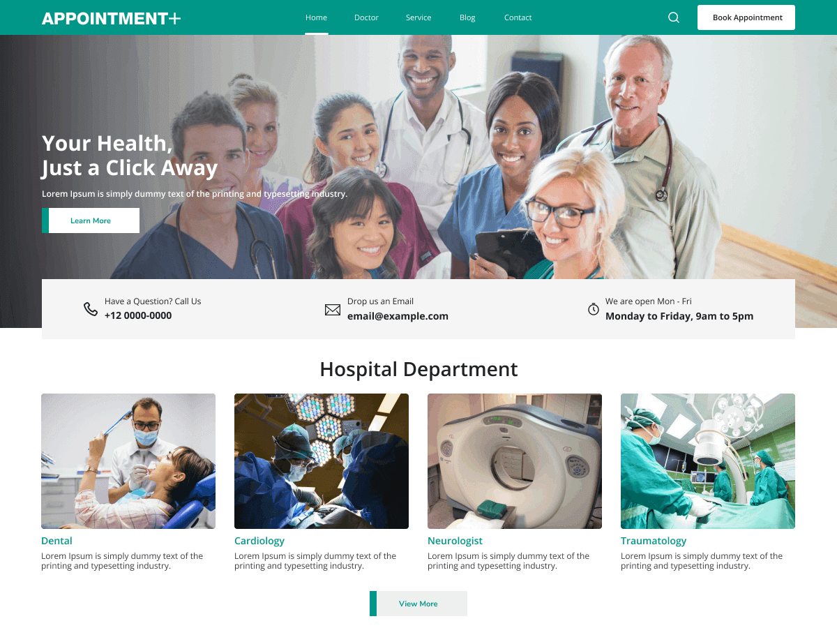 Appointment Management theme screenshot