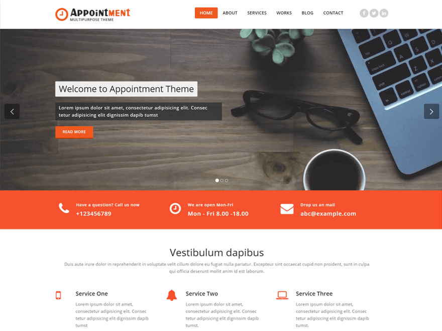 Appointment theme screenshot