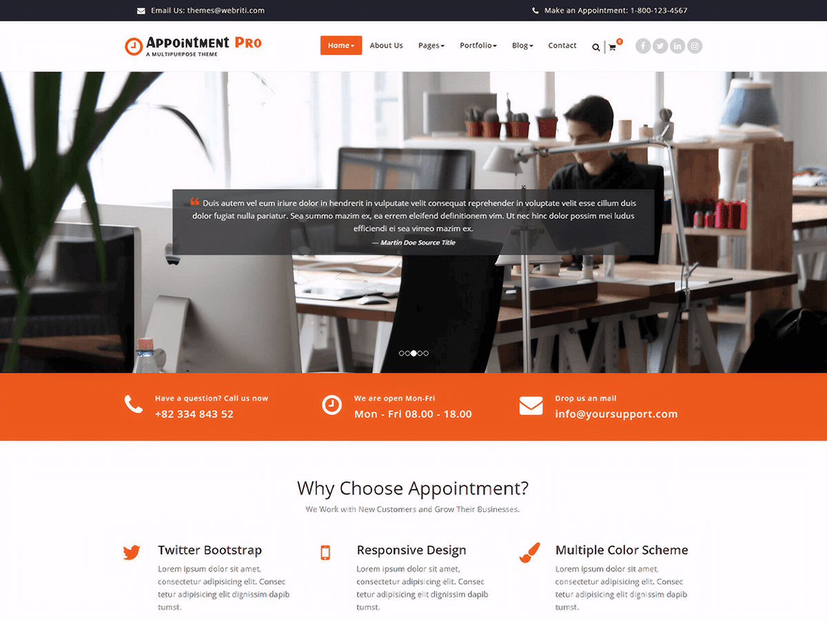 Appointment theme screenshot