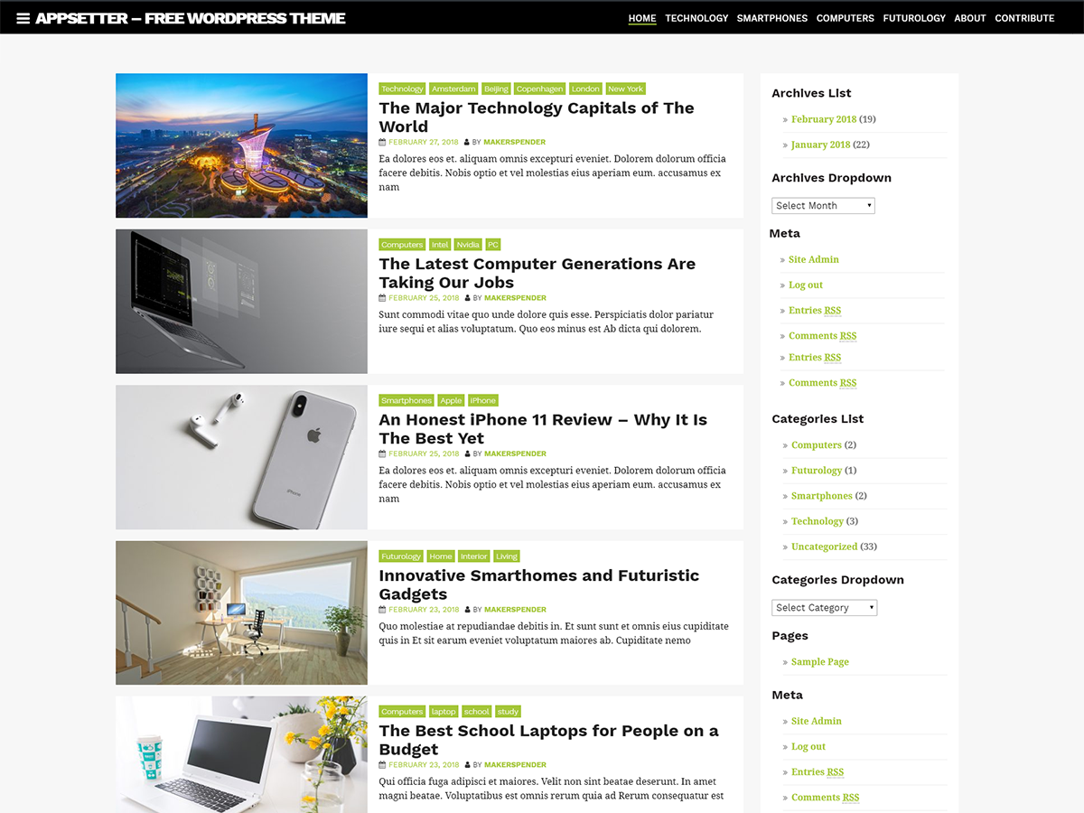 AppSetter theme screenshot