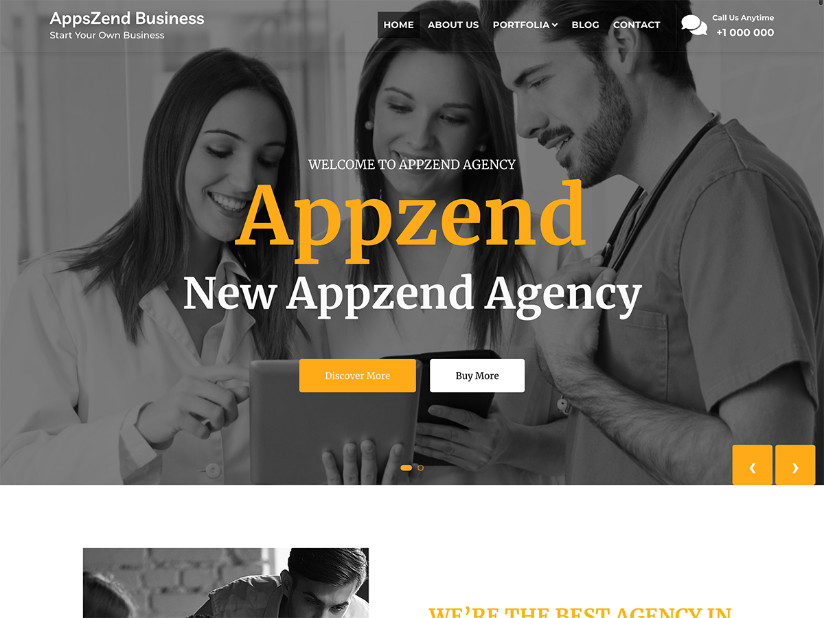 Appzend Business theme screenshot
