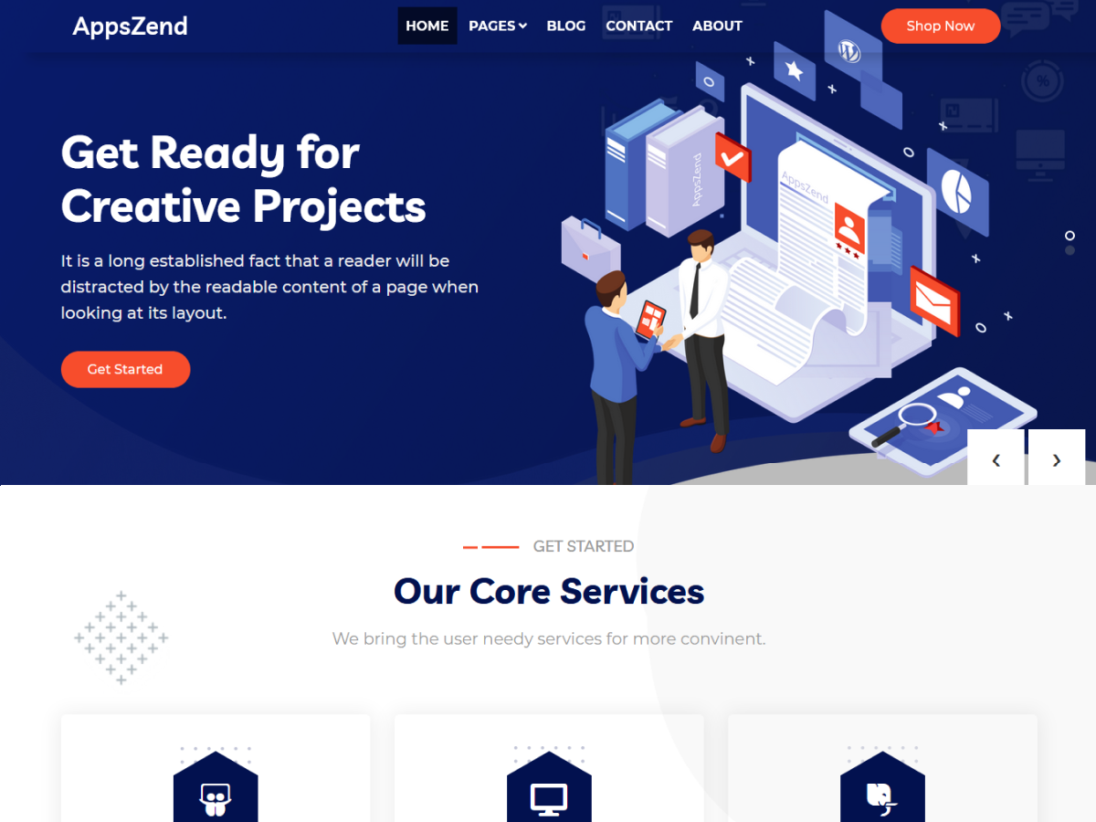 Appzend theme screenshot