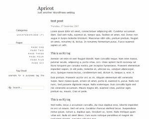 Apricot theme screenshot
