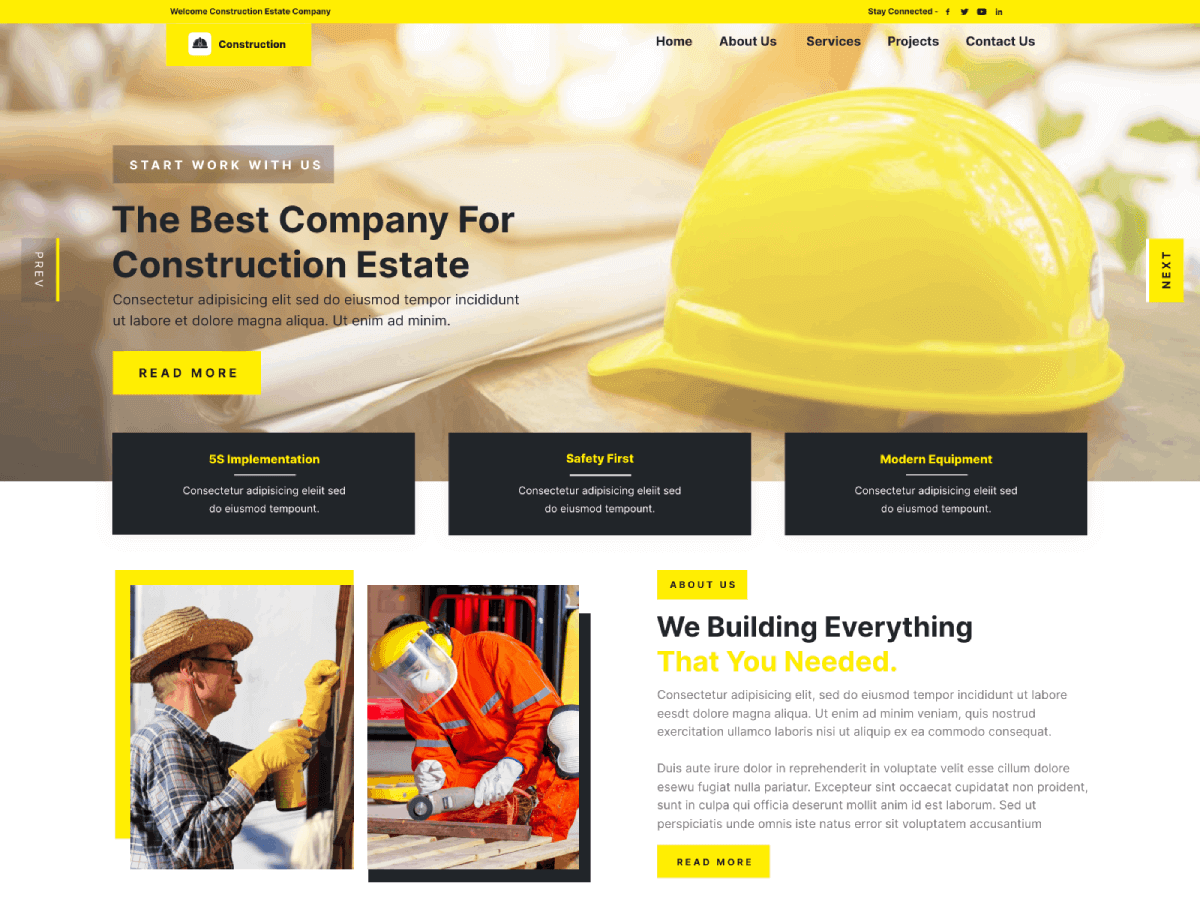 Architect Civil Engineer theme screenshot