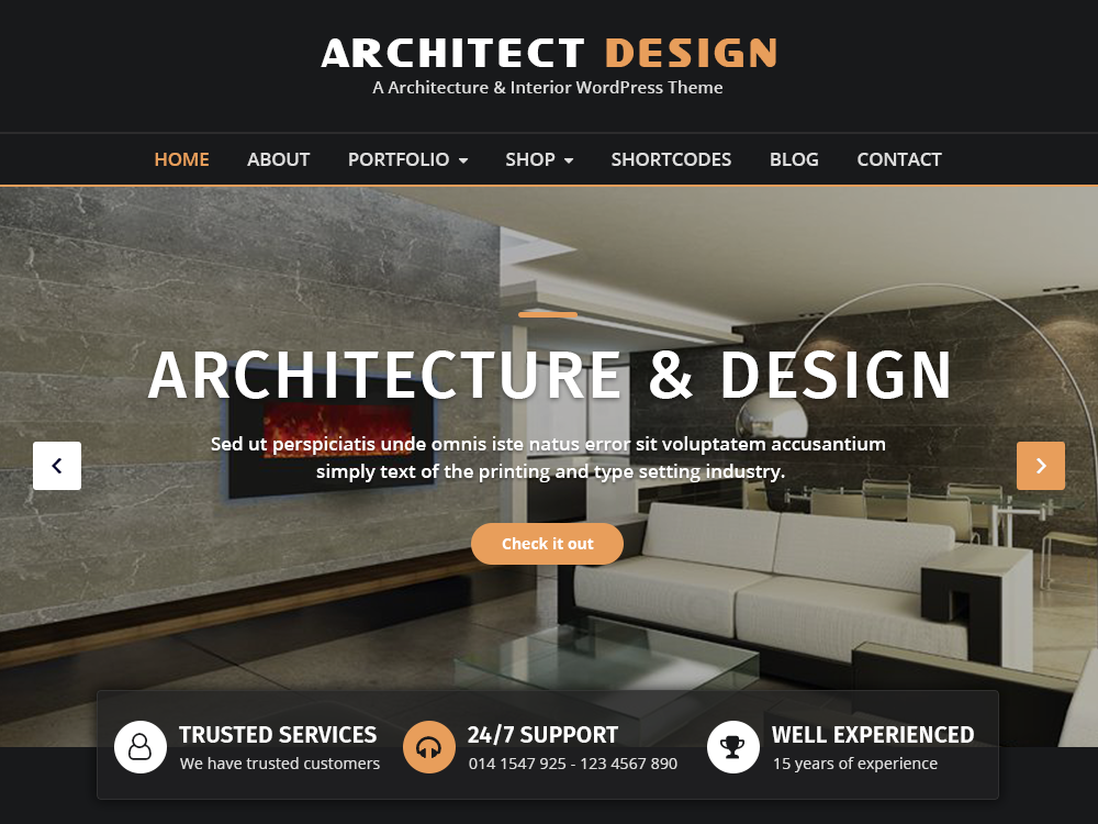 Architect Design theme screenshot