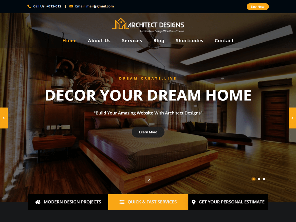 Architect Designs theme screenshot