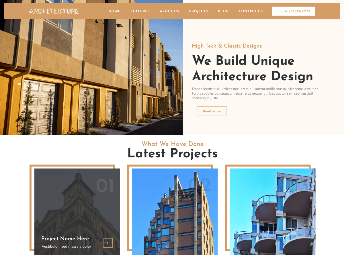 Architect Engineer theme screenshot