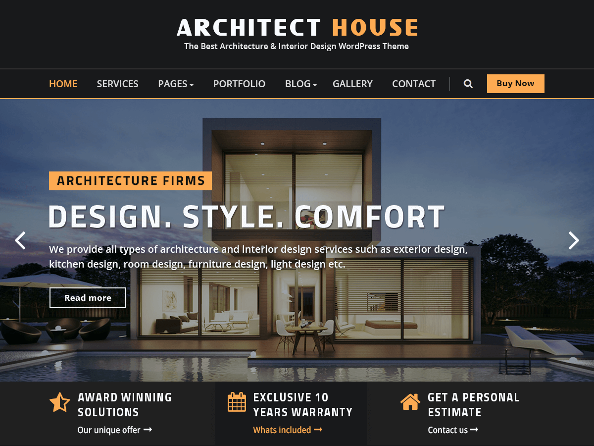 Architect House theme screenshot