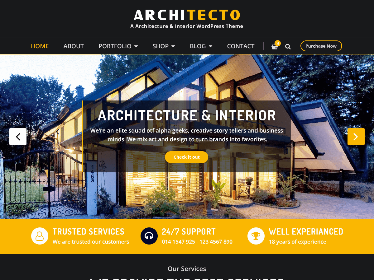 Architecto theme screenshot