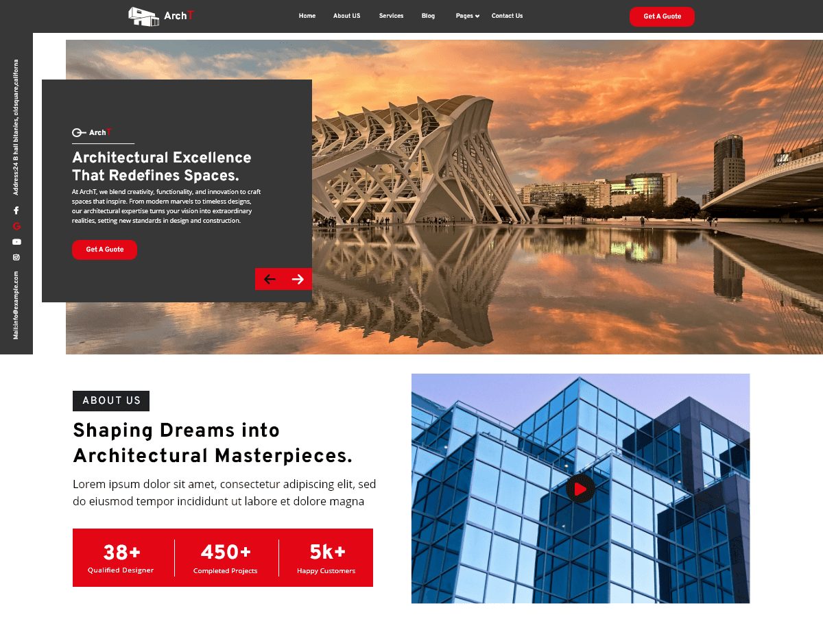Architecture Firm theme screenshot