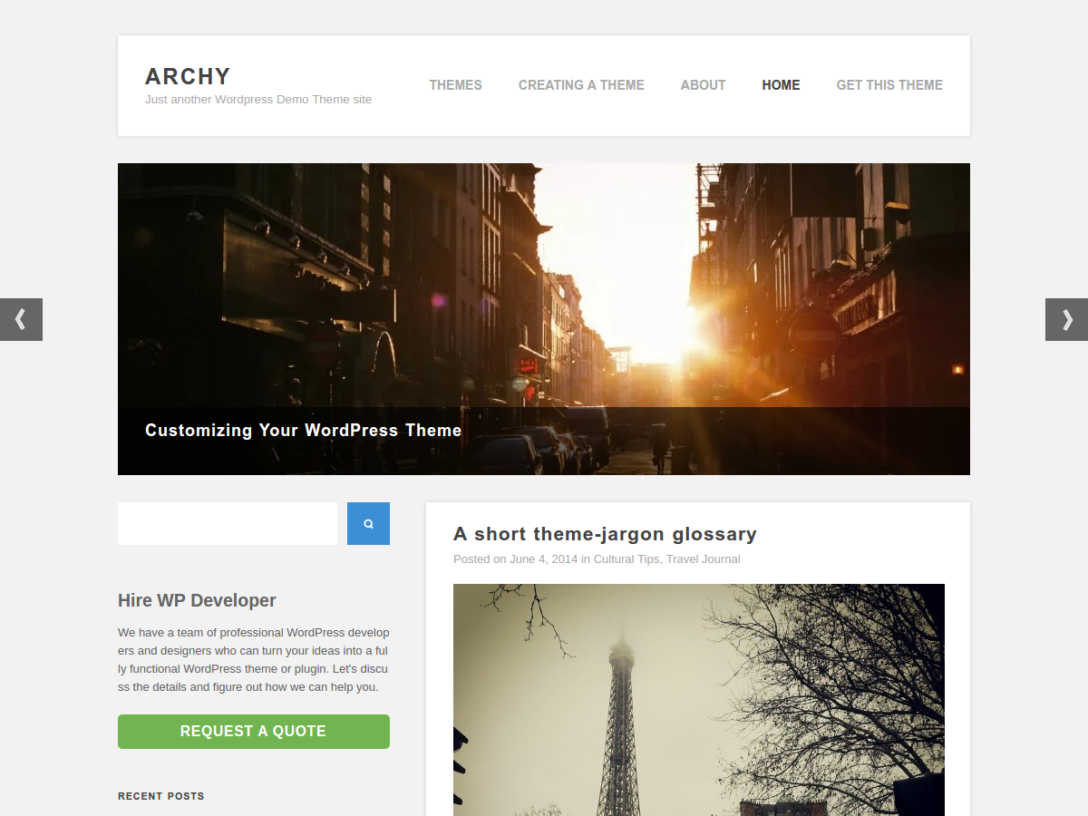 Archy theme screenshot