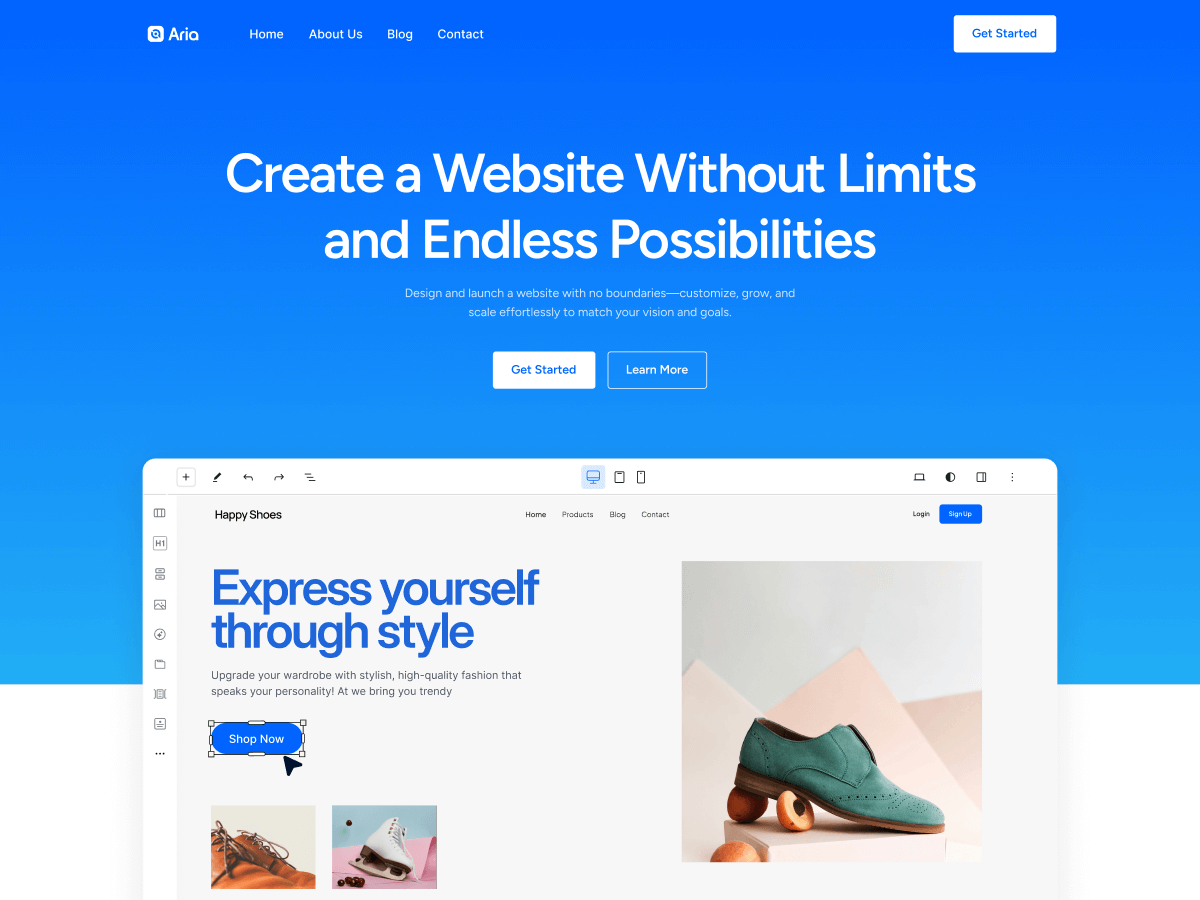 Aria Fse theme screenshot