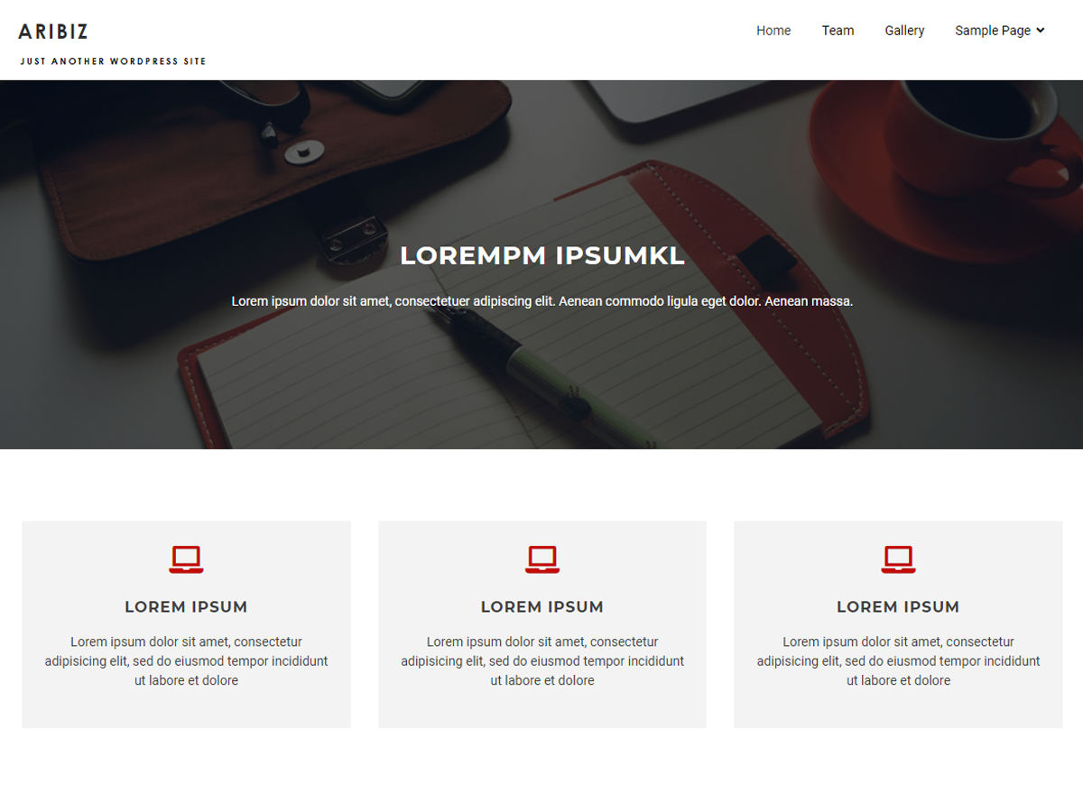 Aribiz theme screenshot