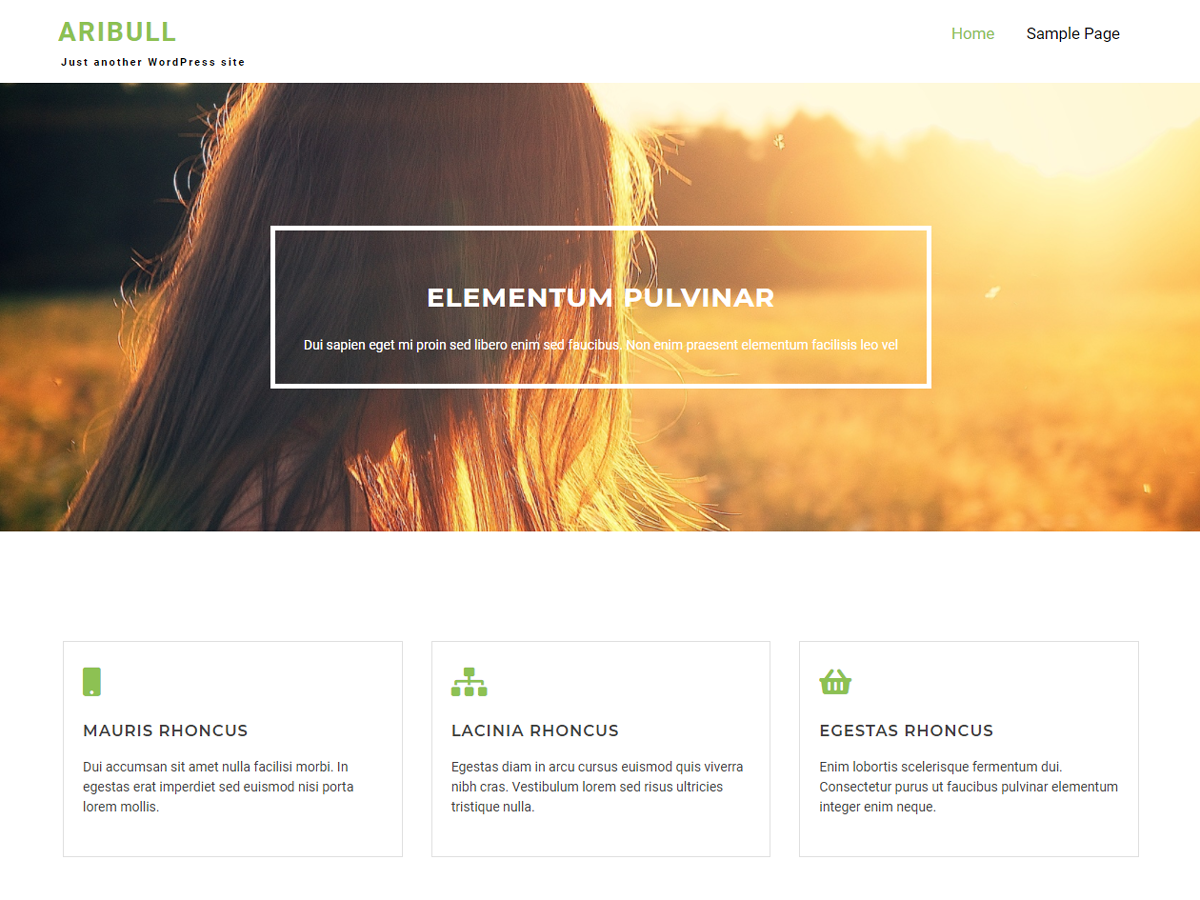 Aribull theme screenshot