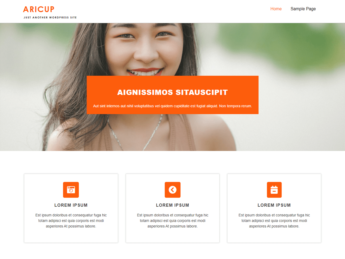 Aricup theme screenshot