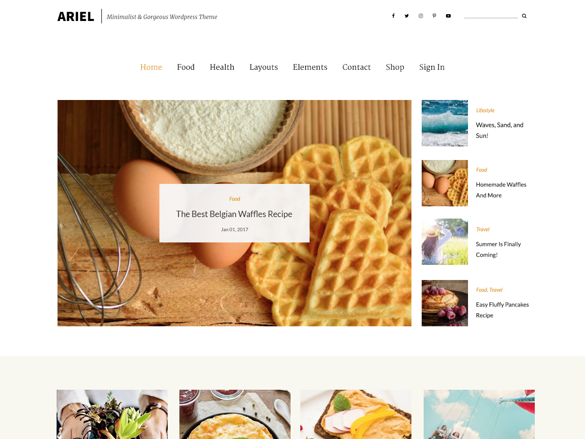 Ariel theme screenshot