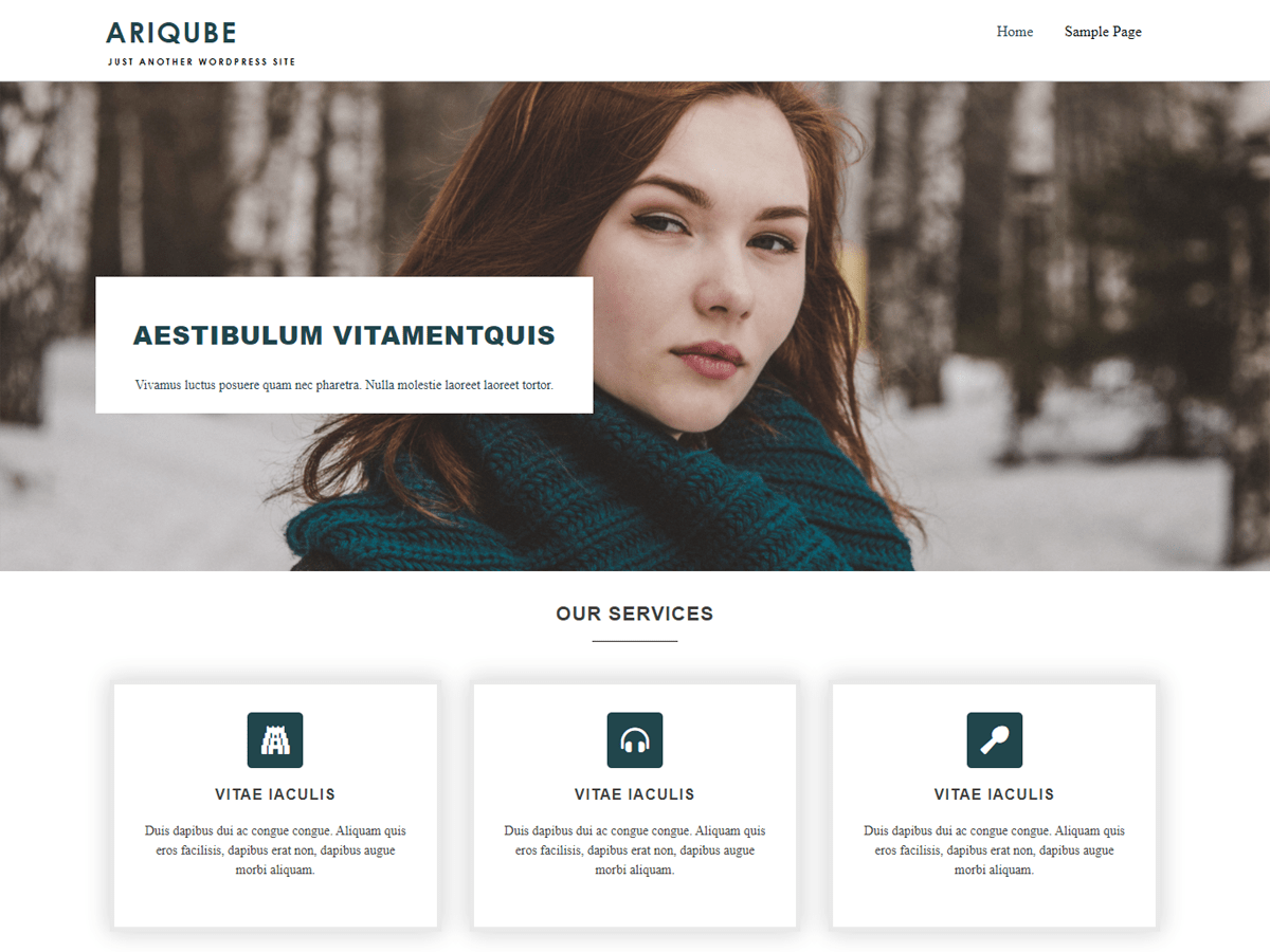 Ariqube theme screenshot