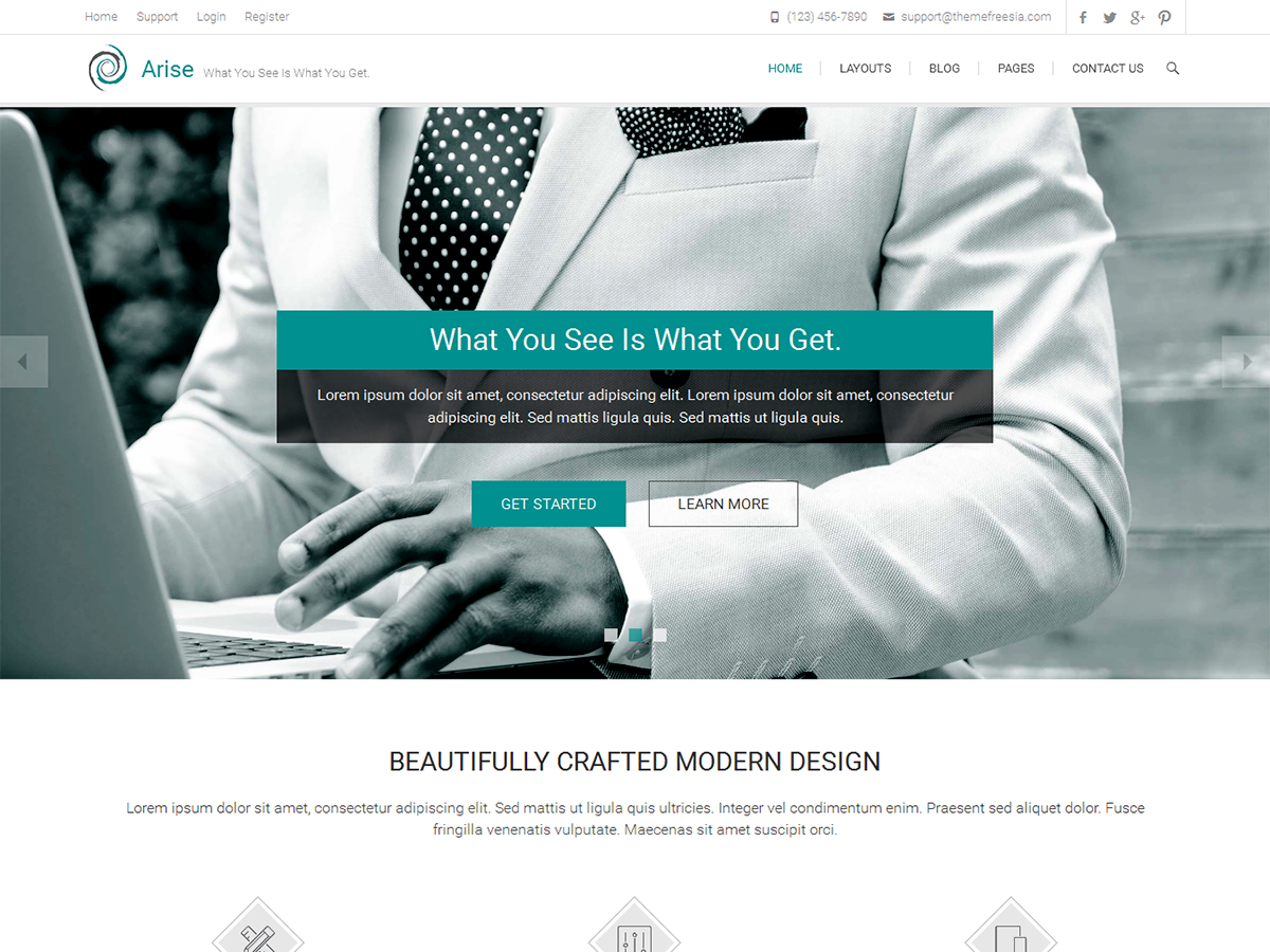 Arise theme screenshot