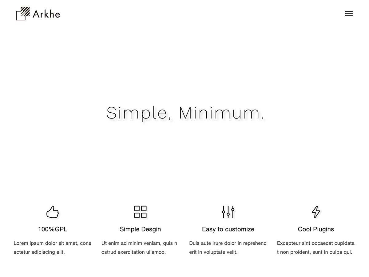 Arkhe theme screenshot