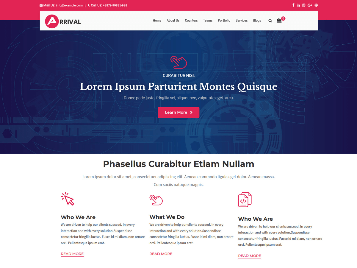 Arrival theme screenshot