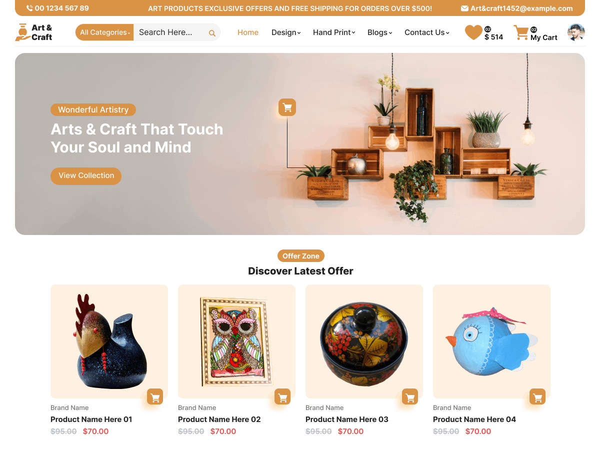 Art And Craft theme screenshot