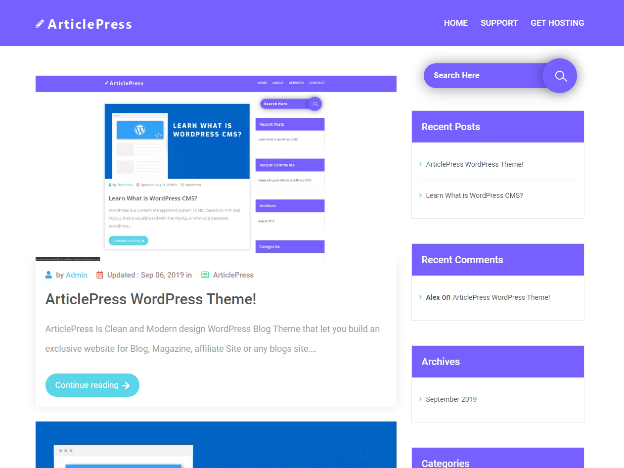 ArticlePress theme screenshot