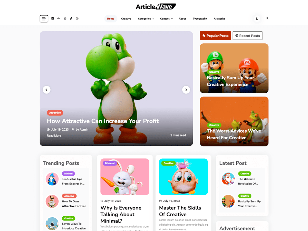 Articlewave theme screenshot