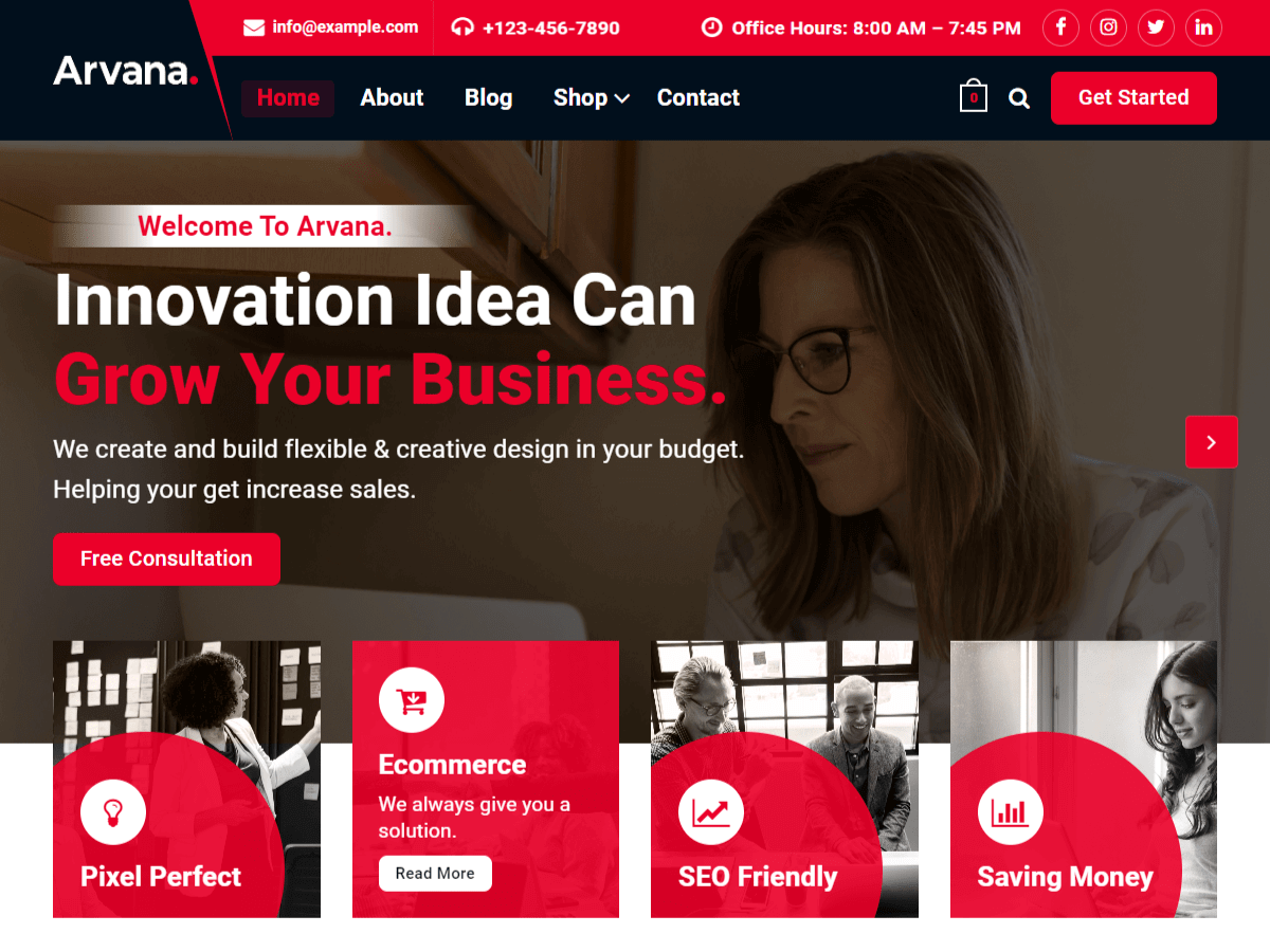 Arvana theme screenshot