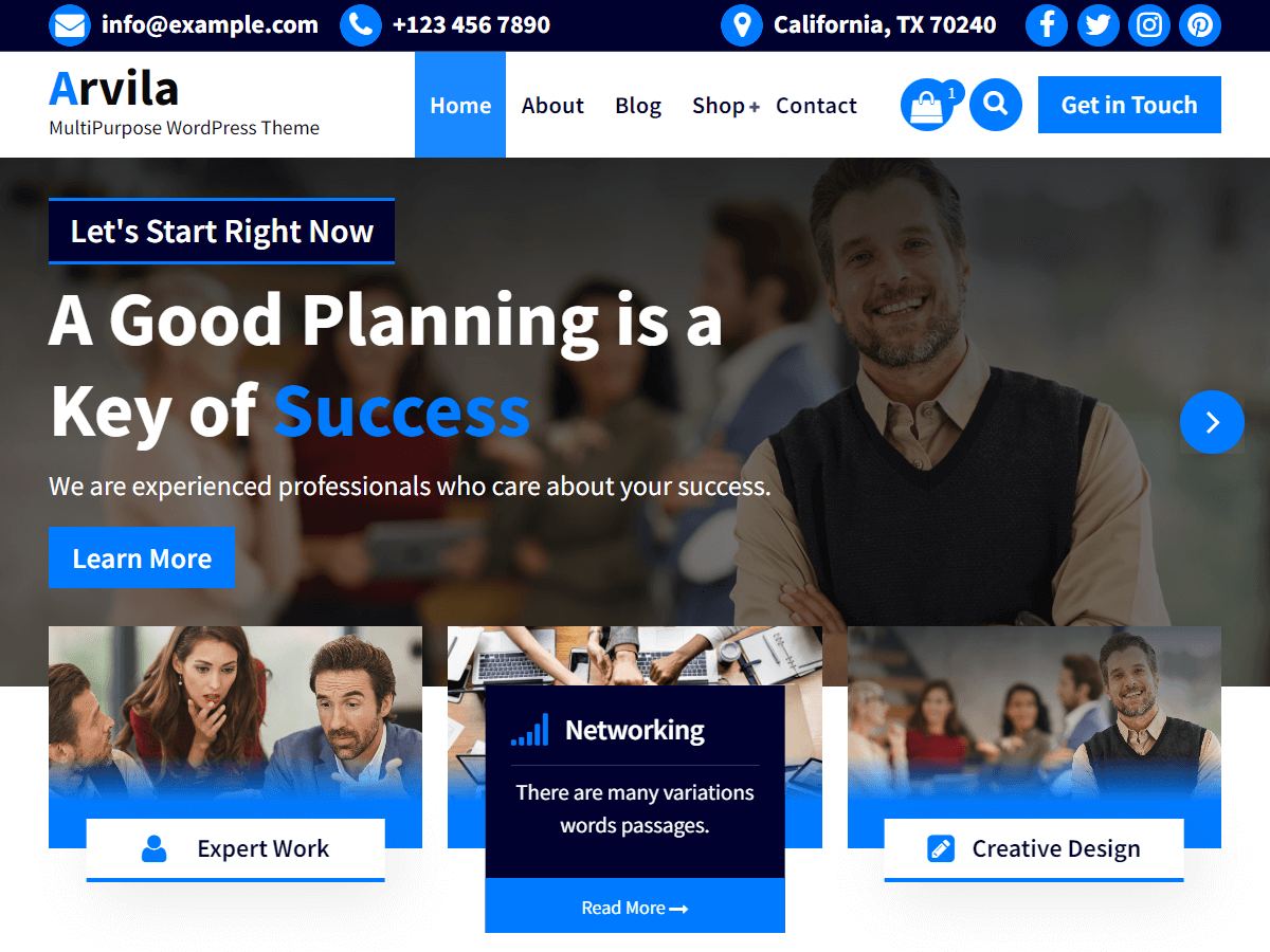 Arvila theme screenshot