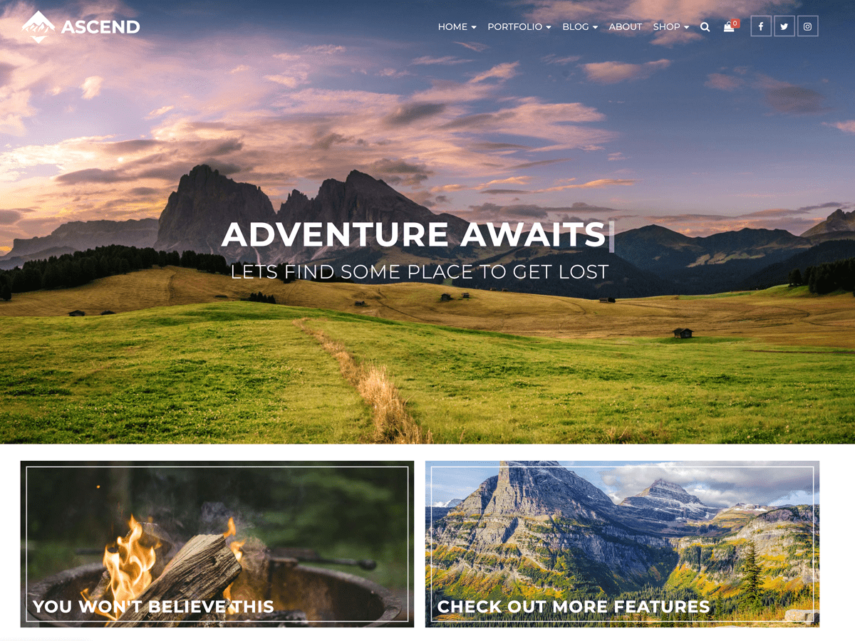 Ascend theme screenshot