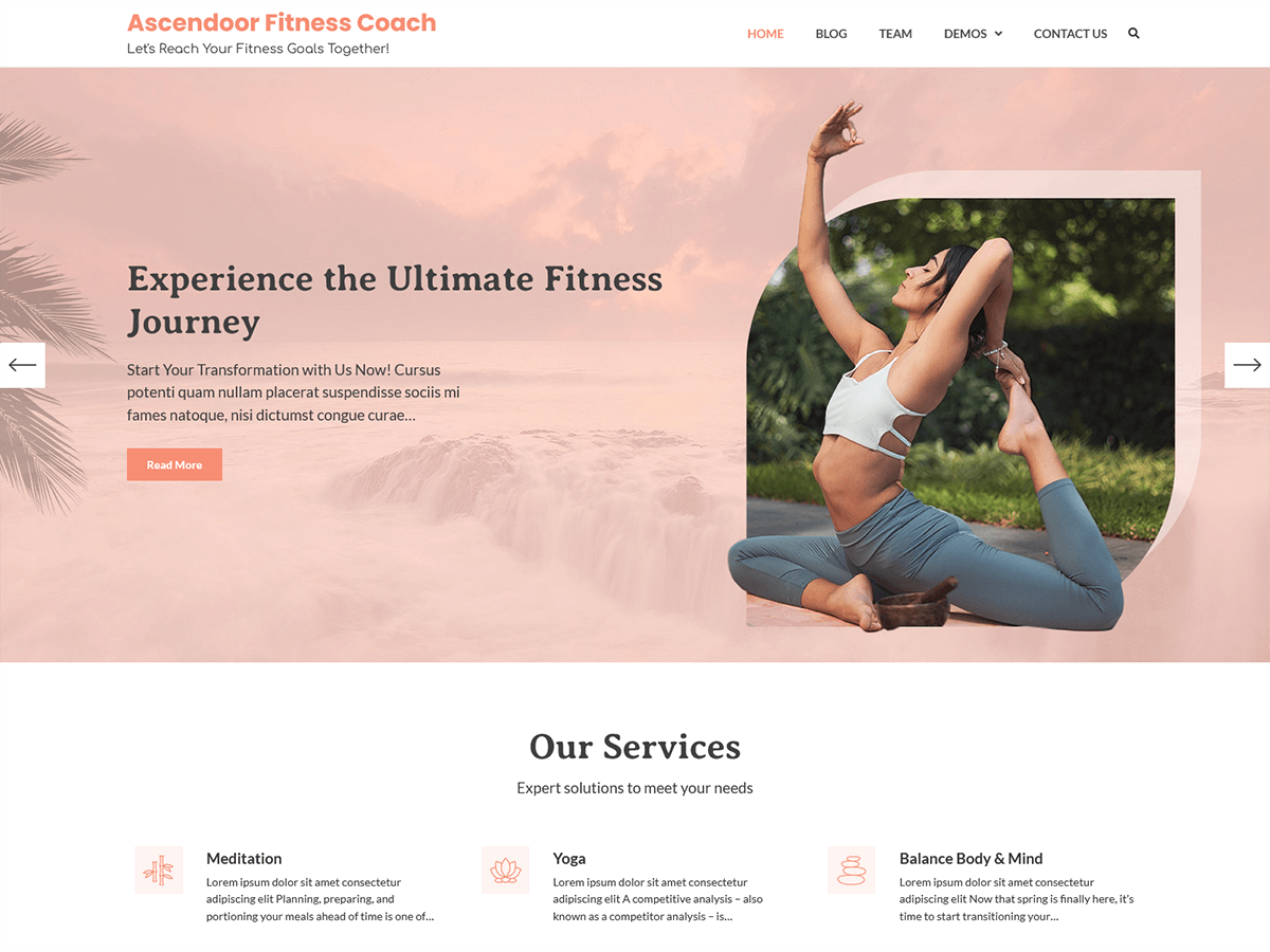 Ascendoor Coach theme screenshot