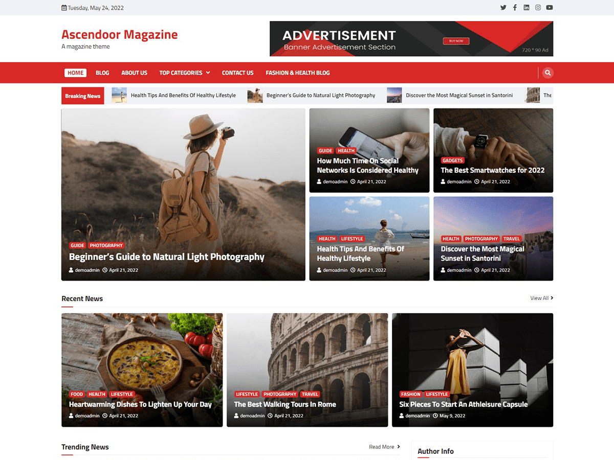 Ascendoor Magazine theme screenshot