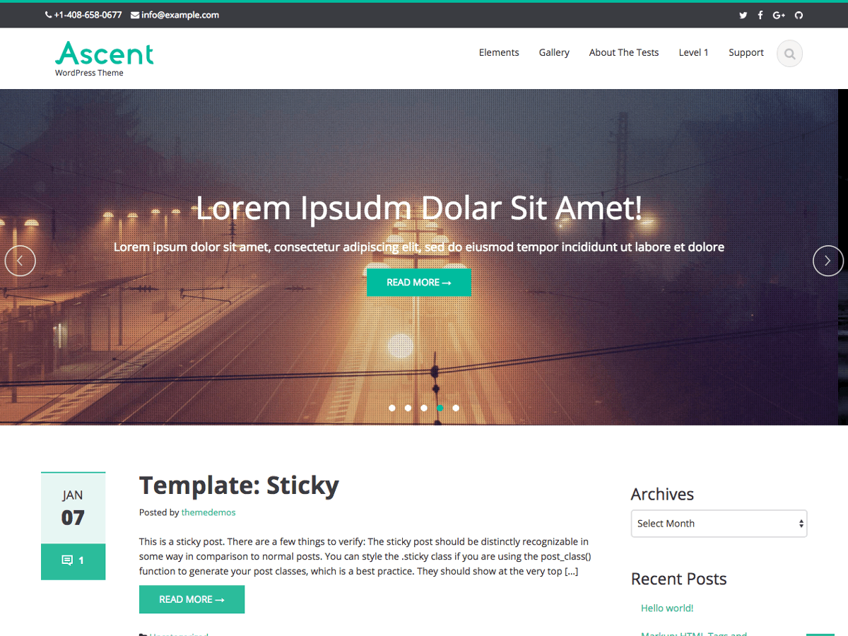 Ascent theme screenshot