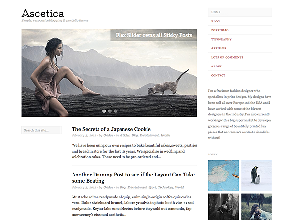 Ascetica theme screenshot