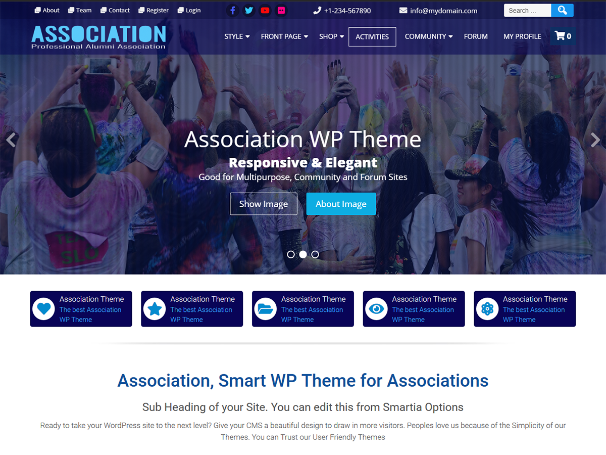 AssociationX theme screenshot