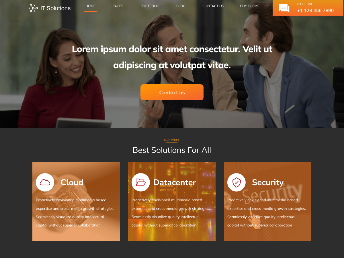 Aster IT Solutions theme screenshot