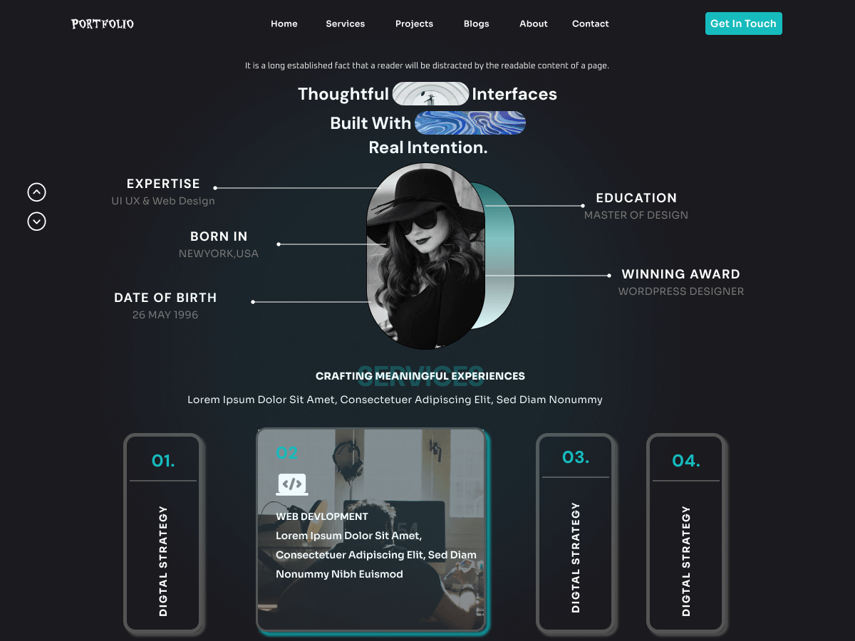 Aster Portfolio theme screenshot
