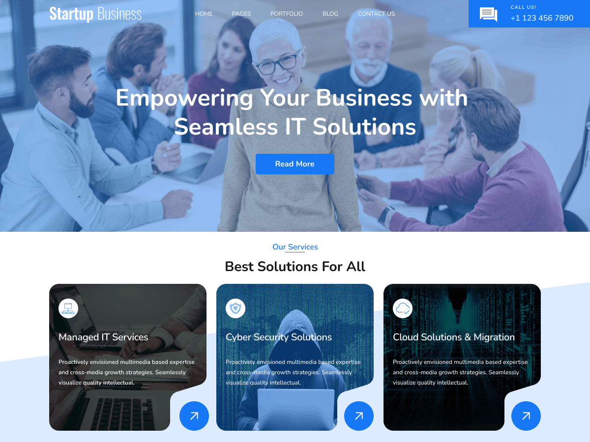 Aster Startup theme screenshot