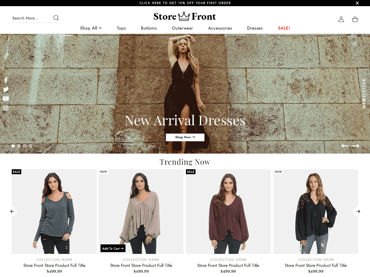 Aster Storefront theme screenshot