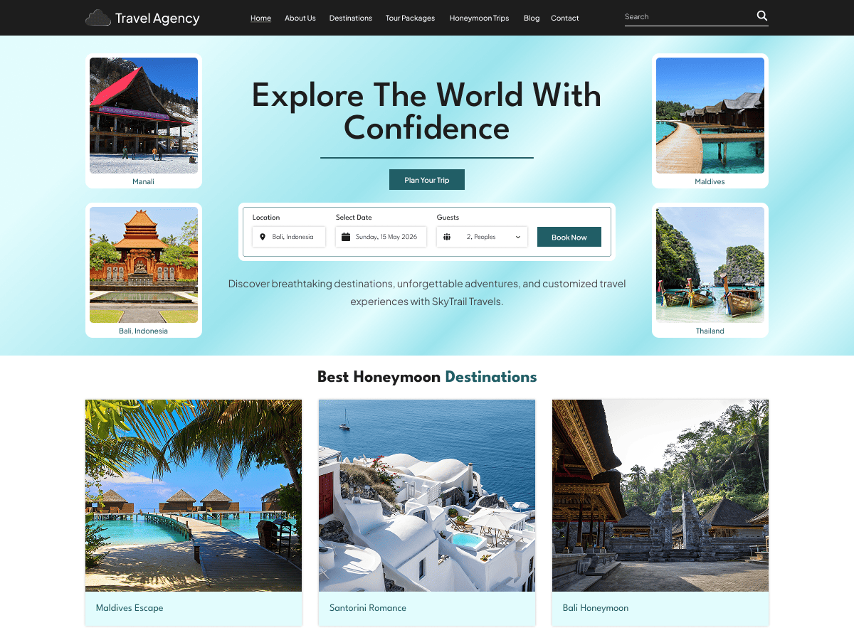 Aster Travel Advisor theme screenshot
