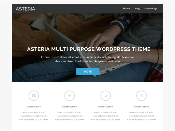 Asteria Lite theme screenshot