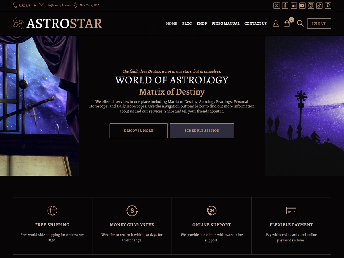 AstroStar theme screenshot